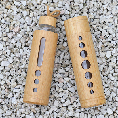 Whole body bamboo style high borosilicate glass